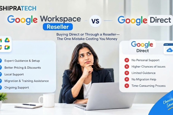 Google Workspace reseller vs direct buy comparison in India for businesses